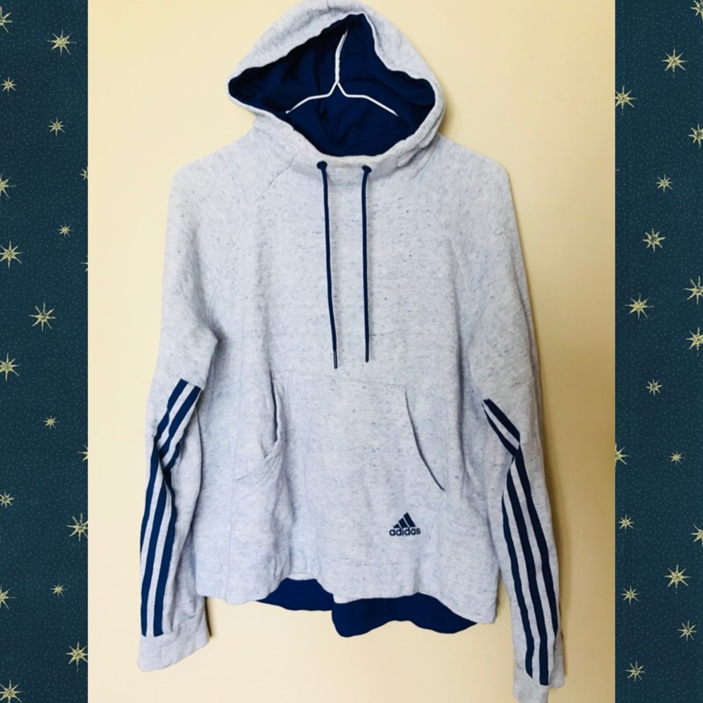 Adidas Logo Striped Hoodie